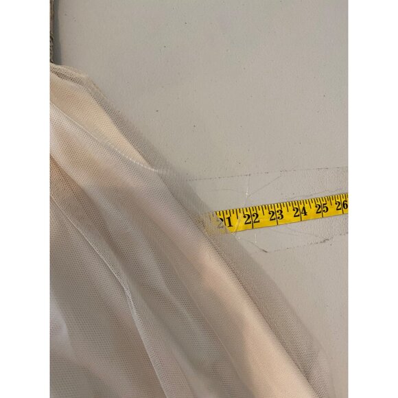 Aidan Mattox Dress Beige Sleeveless Fit & Flare Tulle Skirt Size 8 - Picture 9 of 9